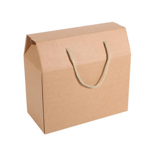 Fabbrica a basso prezzo direttamente Drop Shipping scatola regalo in carta Kraft ecologica riciclata con divisori borsa per la consegna degli alimenti - Product Image 3