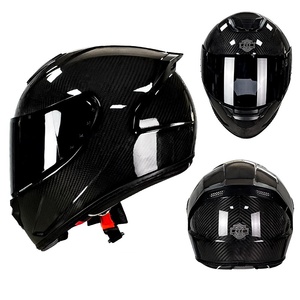 Dot sợi carbon trọng lượng nhẹ đuôi lớn cfrp full mặt Mũ bảo hiểm Motocross ATV Xe máy Mũ bảo hiểm với ống kính đôi - Product Image 3