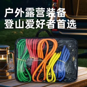 เชือกยางยืด Wantu Guy Ropes ขนาด 50 มม. พร้อมห่วงคาราไบเนอร์ สำหรับรัดสินค้า เชือกสำหรับเต็นท์ ใช้ได้หลากหลาย - Product Image 5
