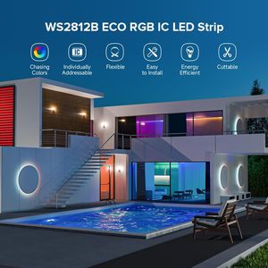 <b>RGB</b> Pixel LED Strip Programmable Addressable LED Light Strip RGBW 5V/12V/24V WS2811/WS2812B/UCS1903/SK6812/DMX512 Landscape - Product Image 3