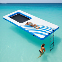 Chine Géant 10 Personne Flottant Plate-Forme De Bain Piscine Flotteurs pour Adultes Îles De Fête Gonflables avec Échelle