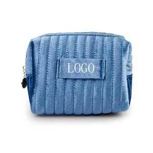Nhung Bông Trang Điểm Túi Mềm Sang Trọng Mỹ Phẩm Tổ Chức Pouch Biểu Tượng Tùy Chỉnh Du Lịch Vệ Sinh Cá Nhân Túi Cho Phụ Nữ Xách Tay Vẻ Đẹp Trường Hợp - Product Image 4