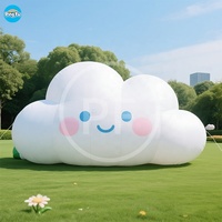 Décoration de fête Ballon gonflable personnalisé en nuage de dessin animé Modèle de nuage gonflable publicitaire blanc géant avec Led éclairée