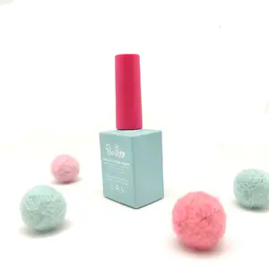 15 ml leere rechteckige kundendefinierte luxuriöse kosmetische Verpackung matte matte hergestellte Nagellack-Glasflasche