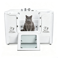 Baignoire SPA de Luxe DPbathe à Porte Ouverte pour Animaux, Multifonctionnelle avec Ozone et Massage par Ondes, pour Chiens et Chats, Idéale pour Salons de Toilettage