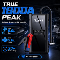 Professional 1800A 12V Heavy Duty 4 in 1 Battery Booster Tire Inflator Emergency Kit Portable Jump Starter with Air Compressor