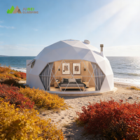 Dôme géodésique de luxe JUMEI pour le camping en plein air, préfabriqué, imperméable, pour le glamping, tente pour complexe hôtelier