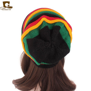 Bonne qualité Uding jamaïque pull thermique rouge jaune bleu vert rayé Turban chapeau MXM-34 - Product Image 5