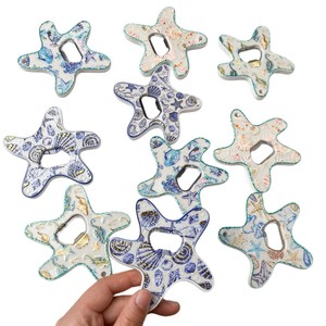 Décapsuleur aimanté en acrylique thème océan, étoile de mer, 9 cm, pour réfrigérateur, cadeau décoratif - Product Image 5