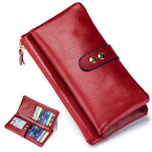 AndoBag Vintage Long <b>Wallet</b> for Women Genuine Cow Leather Multi Card Holder Large Capacity Phone Bag <b>Money</b> Clip - Product Image 2
