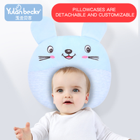 Oreiller de sommeil pour bébé en coton 100% de haute qualité, motif animalier, forme oblongue, protection de la tête, anti-chute, vente en gros