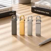 Nouvelle clé USB en métal, design clé, stockage pleine capacité 1 Go/128 Go, logo personnalisé, vente en gros promotionnelle