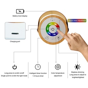 Nouvelle idée de produit 2025, lampe de nuit LED à charge USB, RGB 360, réglages de minuterie, réglage de la luminosité, lampe de table décorative - Product Image 6