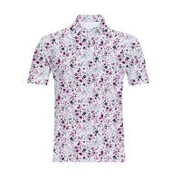 Polo de golf haute performance en polyester et élasthanne à séchage rapide, imprimé par sublimation, avec logo personnalisé