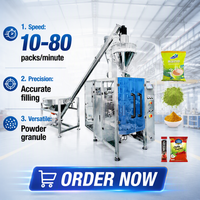 Machine d'emballage verticale automatique multifonction professionnelle pour sachets de poudre alimentaire et d'épices, en papier/feuille, à économie d'énergie