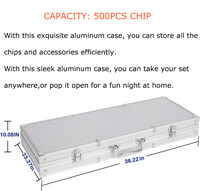 Bestseller ab Werk OEM Design leere Box 200/300/400/500 Stück Kapazität Jetton Aluminium Casino Poker Chip Fall