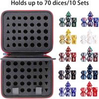 Étui portable SIYOUCASE en mousse EVA pour 70 dés, étui de rangement coloré avec fermeture éclair pour dés de jeu de rôle, capacité de 10 jeux de dés