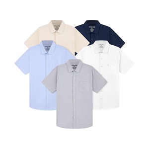 Camisa Oxford ecológica de punto 95% algodón 5% Spandex camisas casuales completas sólido Vietnam todas las estaciones ropa de hombre camisa - Product Image 6