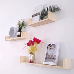 Wooden <b>Wall</b> <b>Mounted</b> Storage Rack Rectangle Living Room Durable Neatening <b>Shelf</b> - Product Image 4