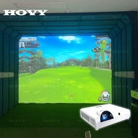 Simulateur de golf d'intérieur HOVY P6 Chine avec caméra 4K, projecteur, autofocus et entraînement à domicile