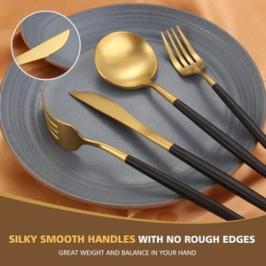 Brilliant Jieyang Modern Stainless Steel <strong>Cutlery</strong> Flatware Set Gold Finish Custom Logo Fork Tea For Wedding Giveaways - Product Image 4