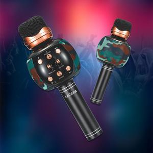 ไมโครโฟนไร้สาย KAKUSIGA Tiny Microphone <span class=keywords><strong>Studio</strong></span> สำหรับคาราโอเกะ พร้อมช่องใส่การ์ด TF และช่อง Aux สำหรับเล่นเกม ไมโครโฟนคอนเดนเซอร์ - Product Image 4