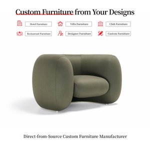 Set di Divani Minimalista di Lusso Leggero Personalizzabile Moderno Design Modulare in Tessuto per Arredamento Soggiorno di Villa - Product Image 6