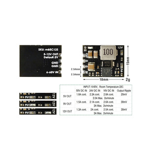 MICRO BEC โมดูลแปลงแรงดันไฟฟ้าแบบสเต็ปดาวน์ ช่วงแรงดันไฟฟ้าเข้ากว้าง 6-60V 2-12S แรงดันไฟฟ้าออกสามช่อง 5V 9V 12V ตัวควบคุมแรงดันไฟฟ้าแบบปรับได้สำหรับเครื่องบินบังคับวิทยุ - Product Image 5