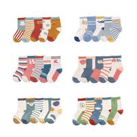 Cmax – 5 paires mignonnes de chaussettes antidérapantes 3d pour bébé, boîte cadeau dessin animé