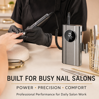 Machine à ongles professionnelle sans fil rechargeable 45000 tr/min, corps métallique, lime électrique, emballage OEM, vente en gros