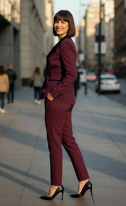 Elegante Traje de Tuxedo Formal para Mujer, Conjunto de Tres Piezas con Blazer, Pantalones y Chaleco a Juego, Atuendo Elegante para Oficina, Fiesta o Evento Nocturno - Product Image 3