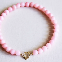 Mode Vintage coloré pierre naturelle perle ronde collier et Bracelet ensemble bijoux pour femmes mode bijoux en acier inoxydable
