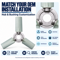 Pale de ventilateur axial à 3 lames PAG en fibre de verre renforcée, angle réglable, haute résistance pour ventilateur d'extraction, entrepôt frigorifique, congélateur