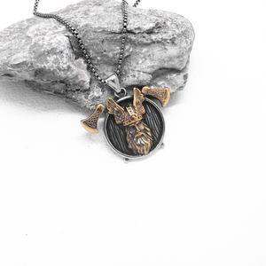 Pendentif Rétro Doré Série Viking, Pendentif en Acier Inoxydable en Forme de Personnage, Bijoux Tendance, Bijoux pour Hommes à Porter au Quotidien - Product Image 2