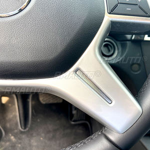 Cubierta Decorativa para el Marco del Volante Compatible con Mercedes-Benz Clase C, Clase E, GLK, CLS, Clase M, W204, W212, 2011, 2012, 2013, 2014, Plateado - Product Image 6