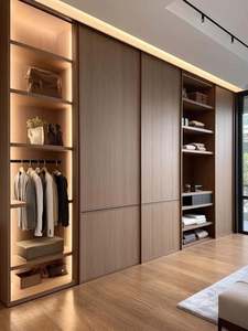 Grande armoire de chambre à coucher en bois massif moderne fabriquée en Chine - Product Image 5