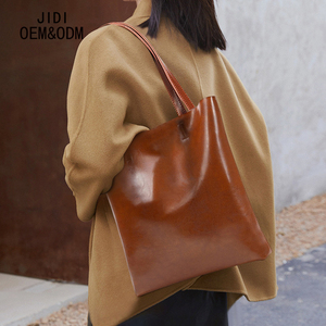 Bolsos de Hombro de Cuero para Mujer 2025, Bolso Tote Simple, Bolso de Compras Portátil de Gran Capacidad - Product Image 2