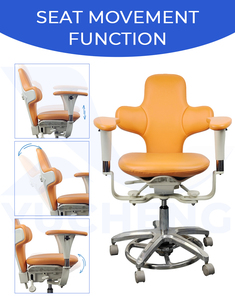Chaise en cuir microfibre pour microscope <span class=keywords><strong>dentaire</strong></span>, dossier extra large confortable avec double accoudoir pour utilisateur de microscope - Product Image 4