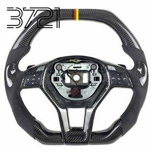 Volant sport en fibre de carbone et cuir pour Mercedes Benz W204 B C E-class GLK GLA CLA CLS GLE W212 E550 AMG, accessoires de voiture - Product Image 1