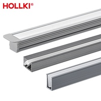 Lampu Kabinet Dapur Lemari Pakaian Ultra Tipis DC12V Aluminium Tersembunyi Dengan Saklar Sensor