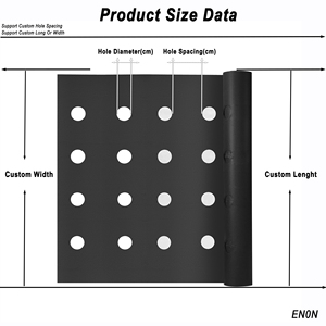 50gsm 1.2m x 50m đen không dệt thoáng khí tốc độ cao thấm hàng trồng với lỗ cỏ dại kiểm soát vải - Product Image 3