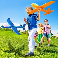 Avion en mousse géant à LED pour enfants, jouet d'extérieur anti-chute, planeur acrobatique à lancer à la main, vente chaude
