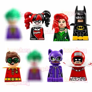PG8032 Super Heroes DC Villain Antihero Bat Robin Calendar Man Cat Woman Building Blocks Figures For Children Toys Juguete