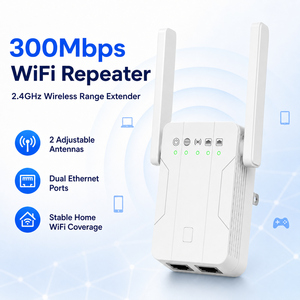 Répéteur <span class=keywords><strong>WiFi</strong></span> OEM 300 Mbps 2,4 GHz, amplificateur de portée <span class=keywords><strong>WiFi</strong></span> domestique et amplificateur de signal sans fil pour la couverture des appartements et des bureaux - Product Image 4