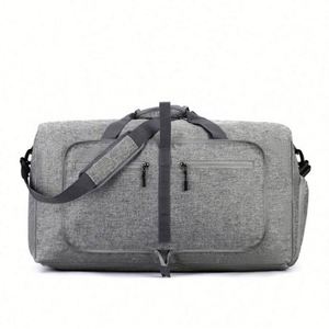 Sac de voyage pliable en polyester grande capacité avec compartiment à chaussures, sac de sport pour hommes et femmes - Product Image 3