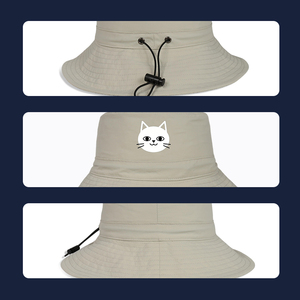 Nhanh Chóng Làm Khô Đồng Bằng Động Vật Thêu Logo Polyester Có Thể Gập Lại Túi Xô Hat Với Chuỗi - Product Image 6