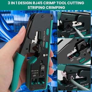 RJ45 uốn công cụ Kit Mạng Cáp <span class=keywords><strong>Tester</strong></span> 50 RJ45 kết nối 50 khởi động vượt qua kết nối cho CAT7 Cat5 Viễn Thông RJ11 loại - Product Image 4