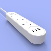 Nouvelle multiprise industrielle universelle bicolore avec 4 prises CA 110V et ports USB, compatible prises 3 broches EAU/Royaume-Uni