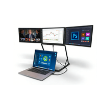 Moniteur portable pour ordinateur portable 15,6 pouces, triple écran, TriCreate, 1080P FHD TFT USB-C, aluminium, écran LCD IPS infrarouge, nouveau, OEM, pour le jeu