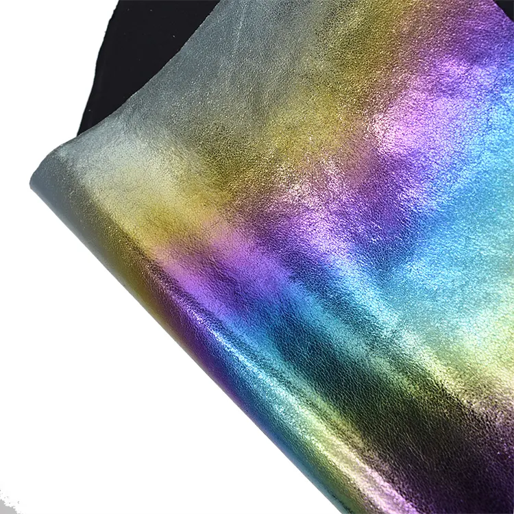 upholstery twill fabric The Rainbow 0.7mm glitter fabric for making clothes
